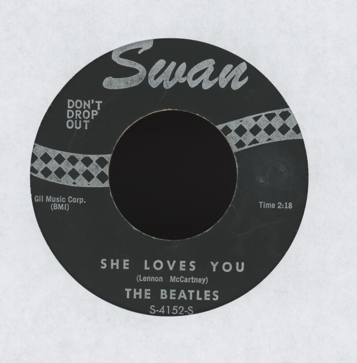The Beatles - She Loves You on Swan 45 With Picture Sleeve