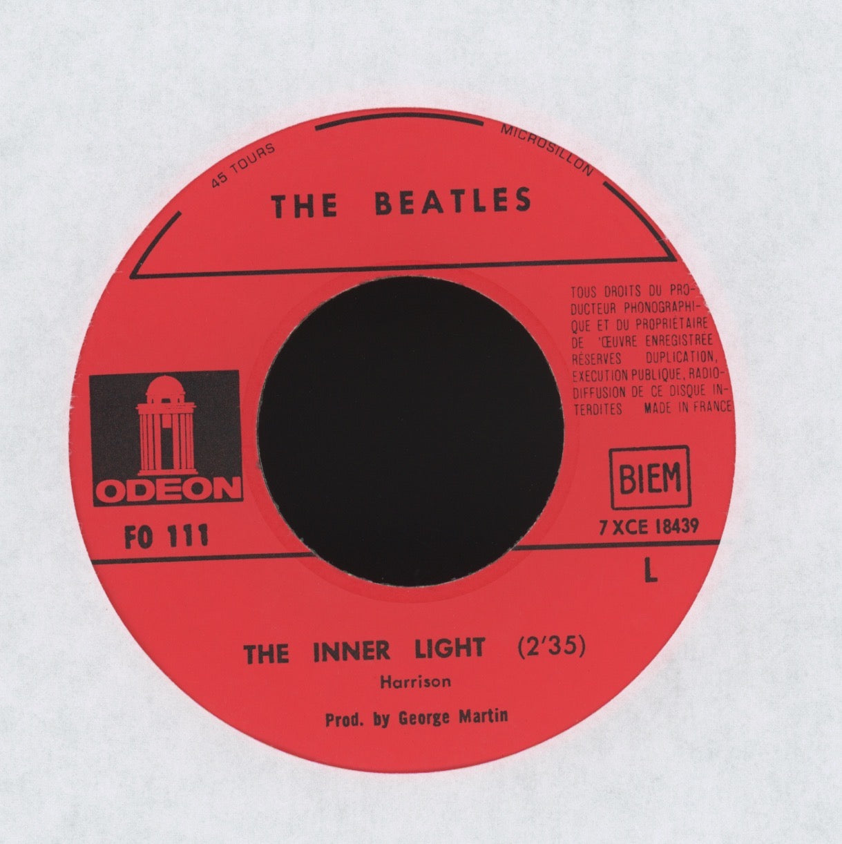 The Beatles - Lady Madonna on Odeon France Reissue 45 With Picture Sleeve