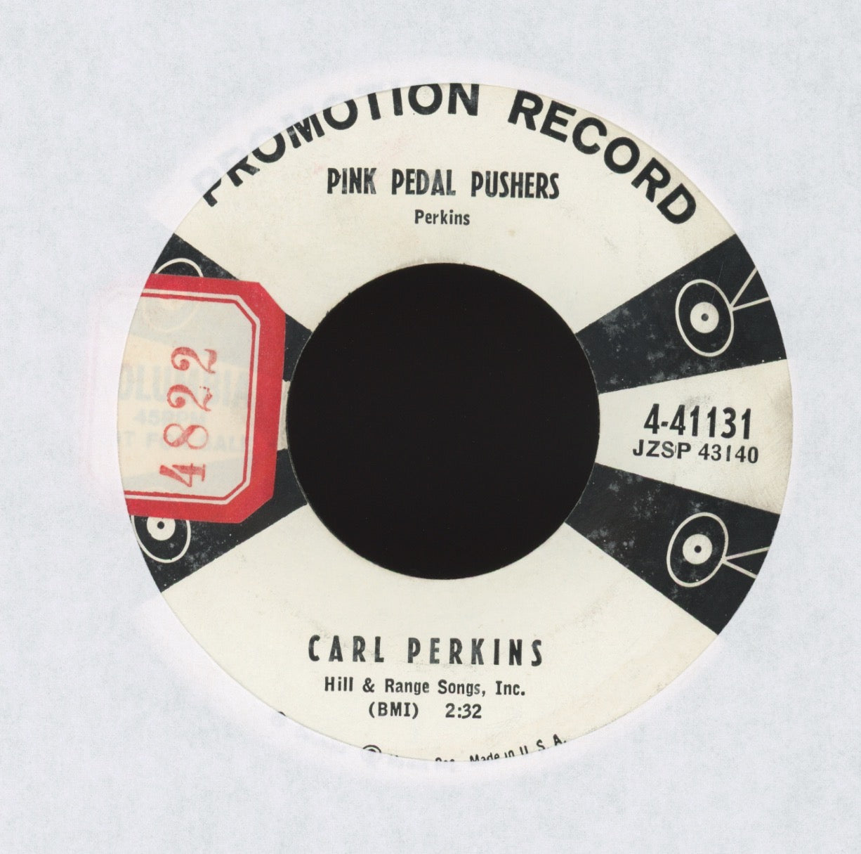 Carl Perkins - Pink Pedal Pushers on Columbia Promo Rockabilly 45
