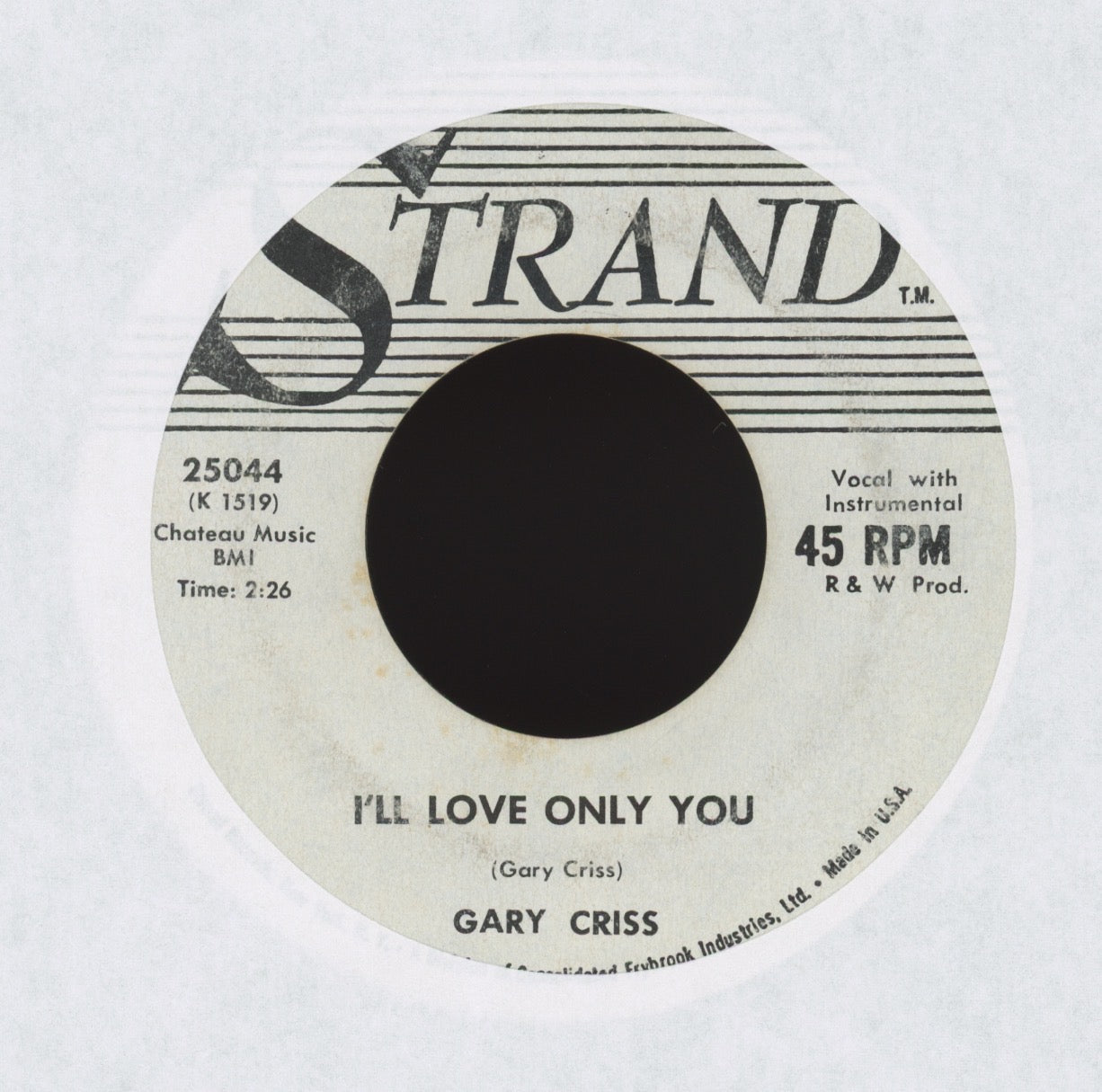 Gary Criss - Good Golly Miss Molly on Strand Promo Rockabilly 45