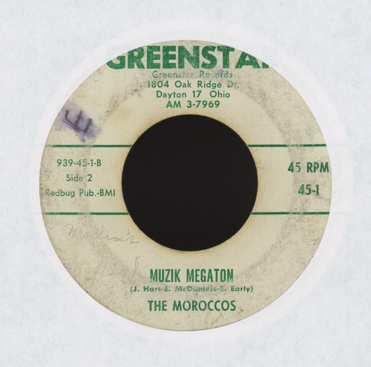 Little Woo Woo & The Moroccos - The Big Swim / Muzik Megaton on Greenstar R&B Funk 45