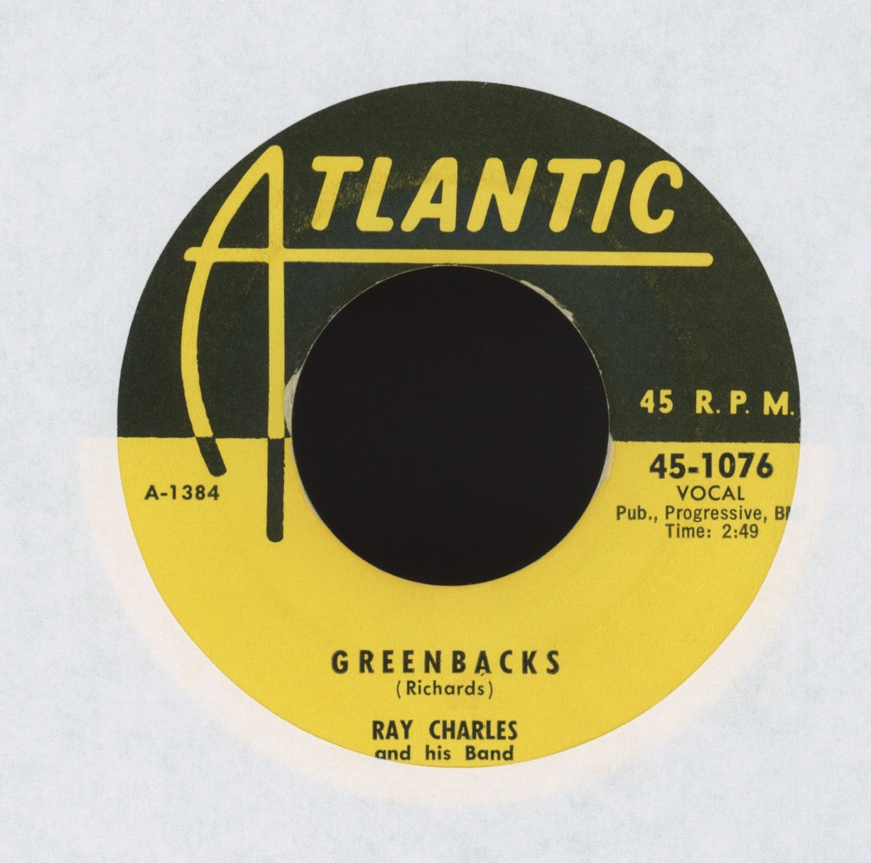 Ray Charles And His Band - Blackjack on Atlantic R&B 45