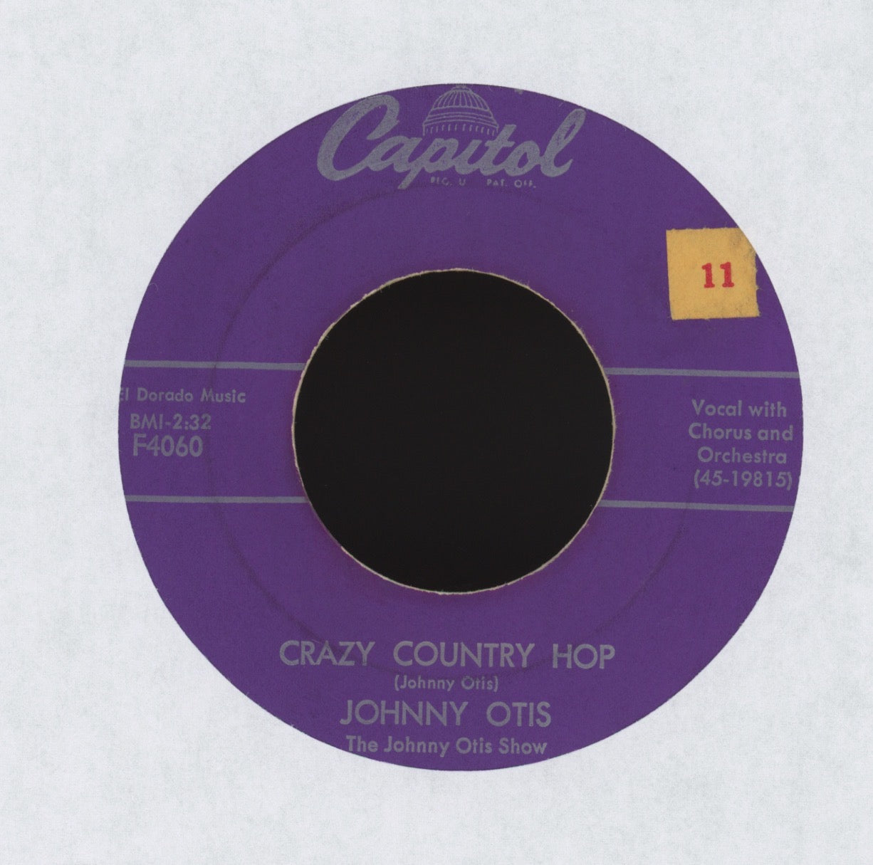 Johnny Otis, The Johnny Otis Show - Willie Did The Cha Cha on Capitol R&B 45