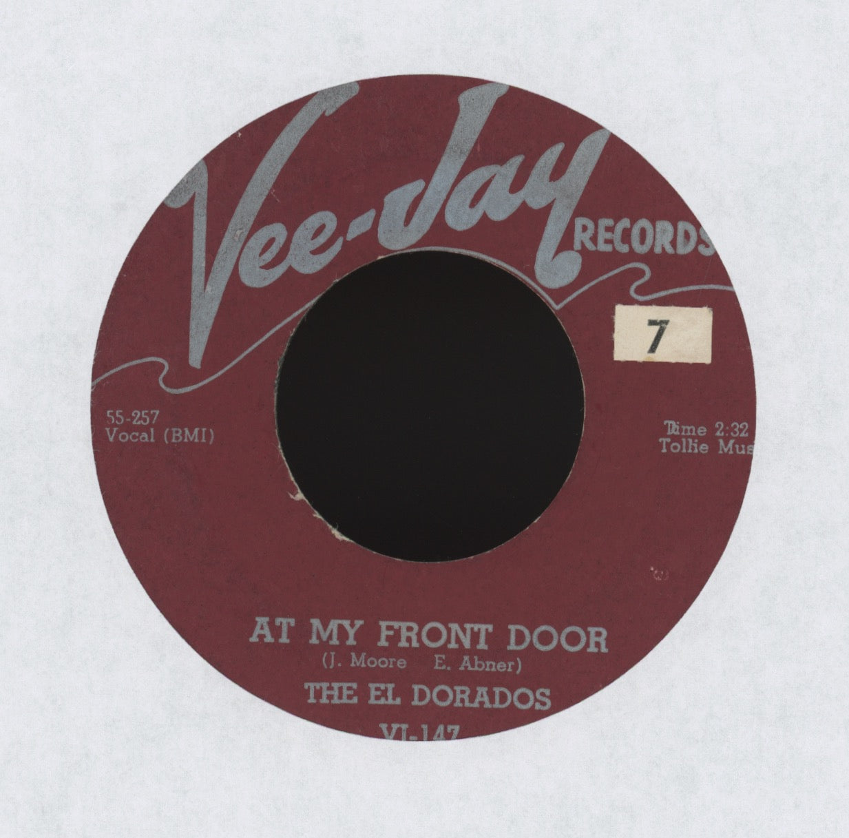 The El Dorados - At My Front Door on Vee Jay R&B Doo Wop 45