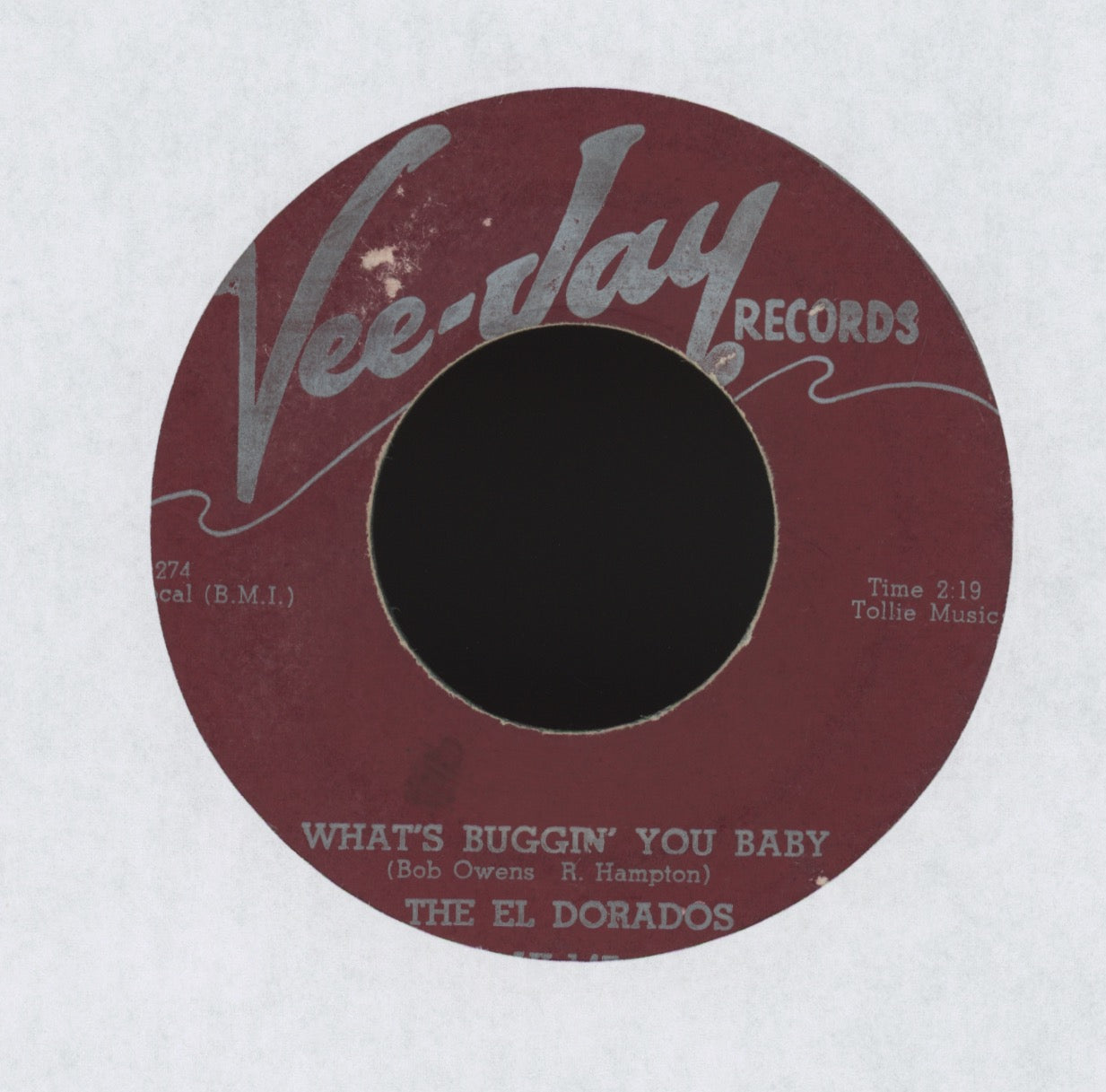 The El Dorados - At My Front Door on Vee Jay R&B Doo Wop 45