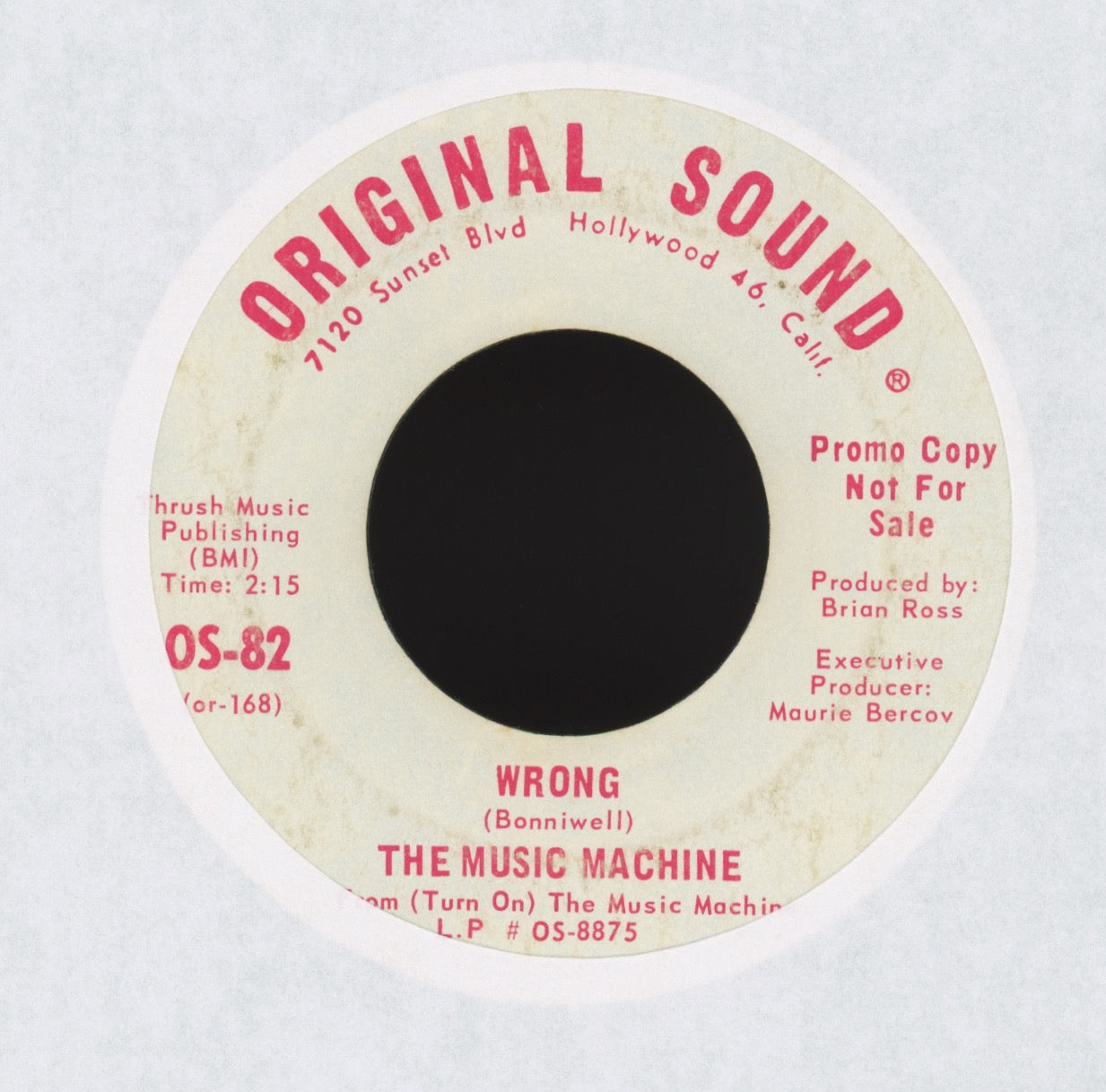 The Music Machine - Hey Joe on Original Sound Promo Garage 45