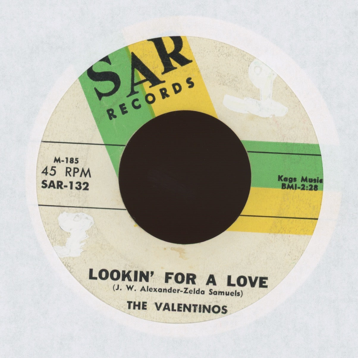Valentinos - Lookin' For A Love on SAR Northern Soul 45