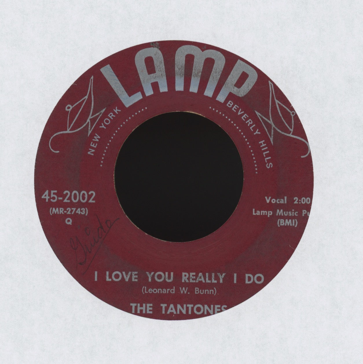 The Tantones - I Love You Really I Do on Lamp R&B Doo Wop 45