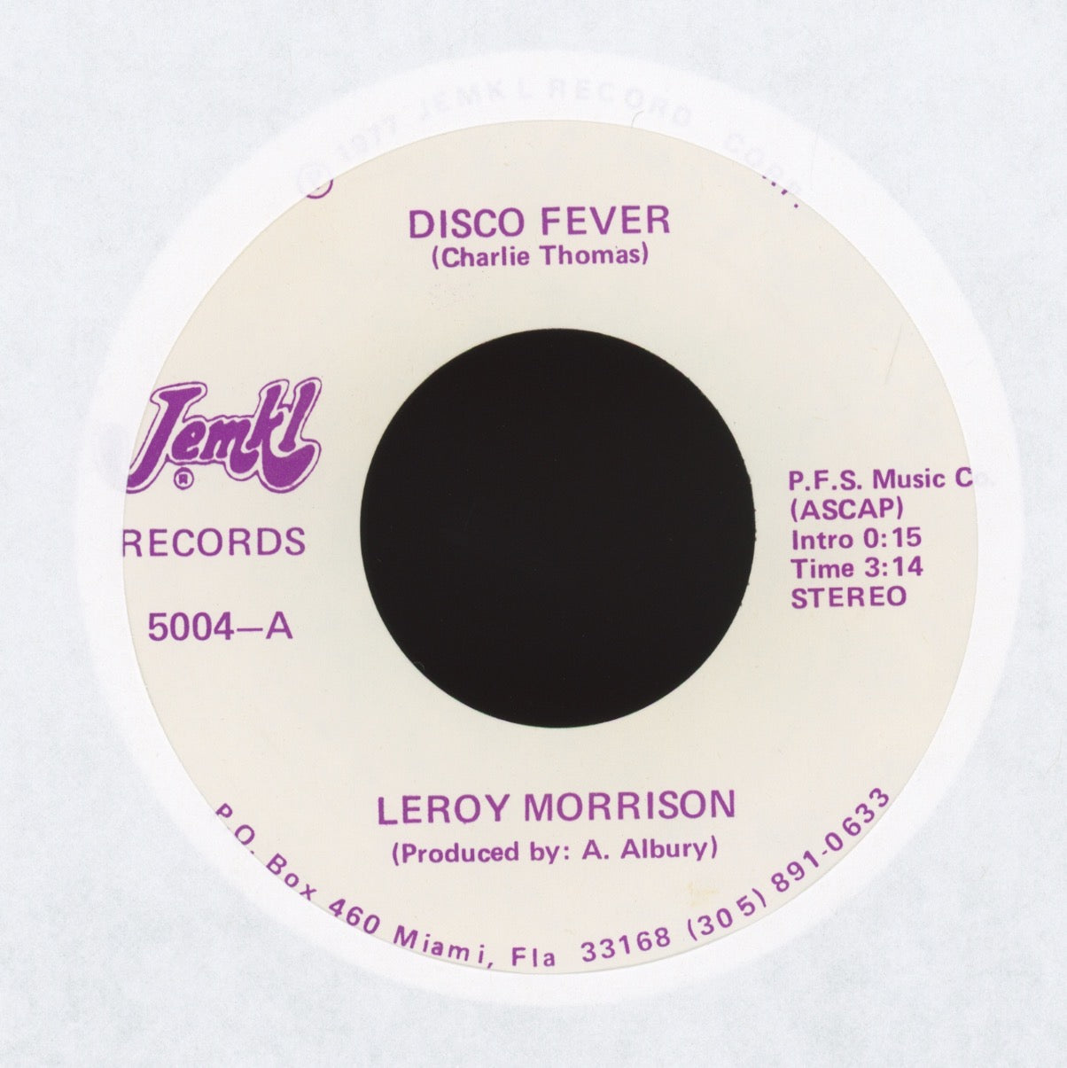 Leroy Morrison - Disco Fever on JEMKL 70s Disco Funk 45
