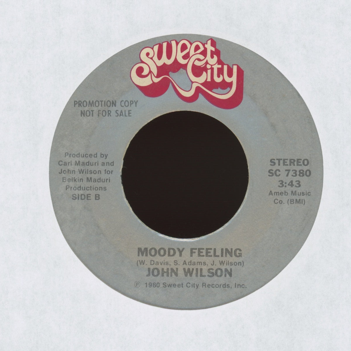 John Wilson - Ain't Enough Lovin' on Sweet City Modern Soul 45