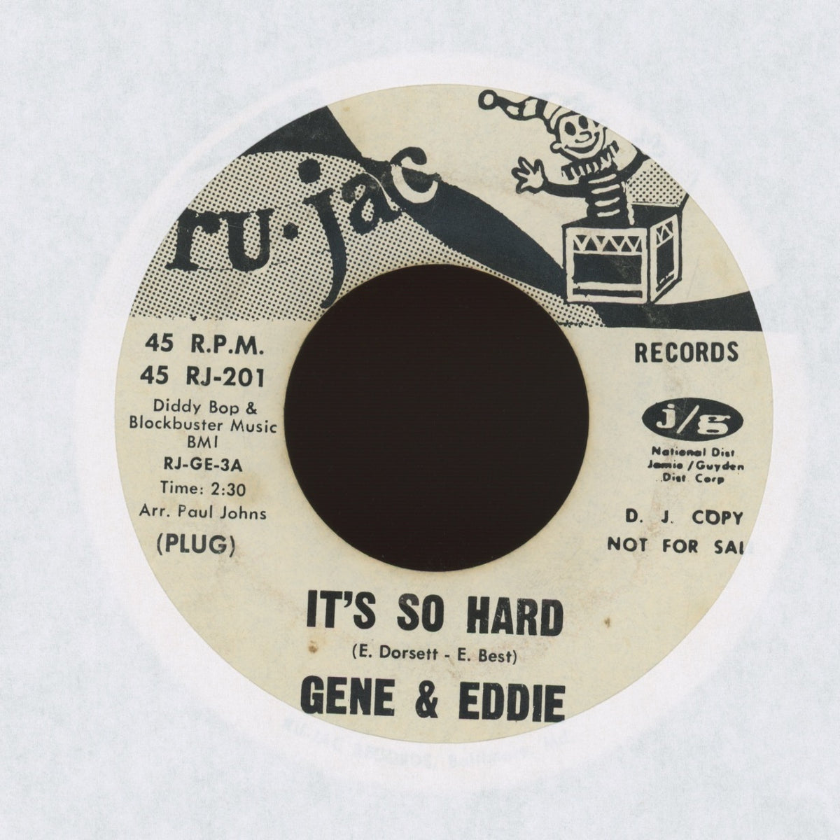 Gene & Eddie - Sweet Little Girl on Ru-Jac Records - Promo Northern Soul 45