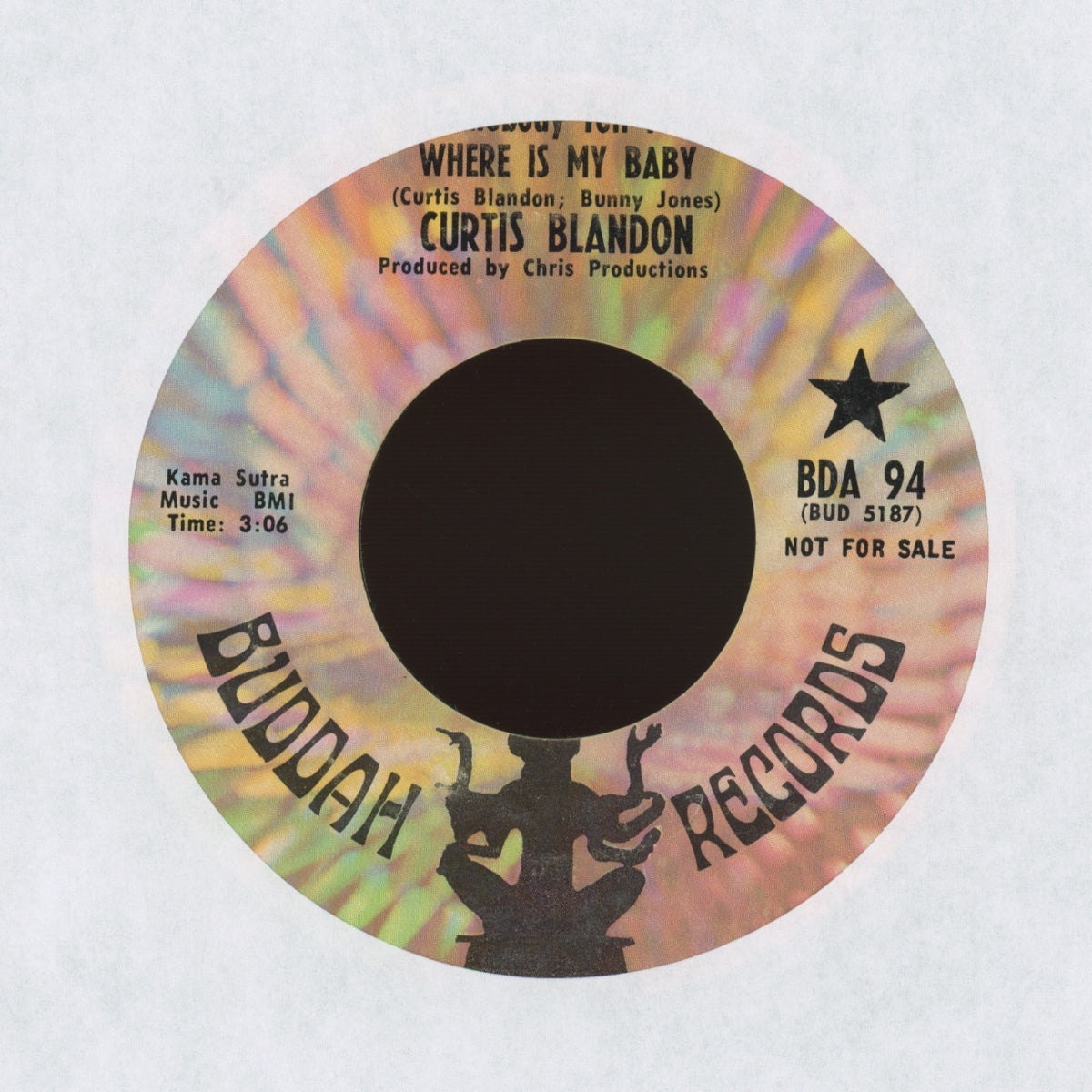 Curtis Blandon - (Somebody Tell Me) Where Is My Baby / So Much To Give on Buddah Records - Promo Northern Soul 45