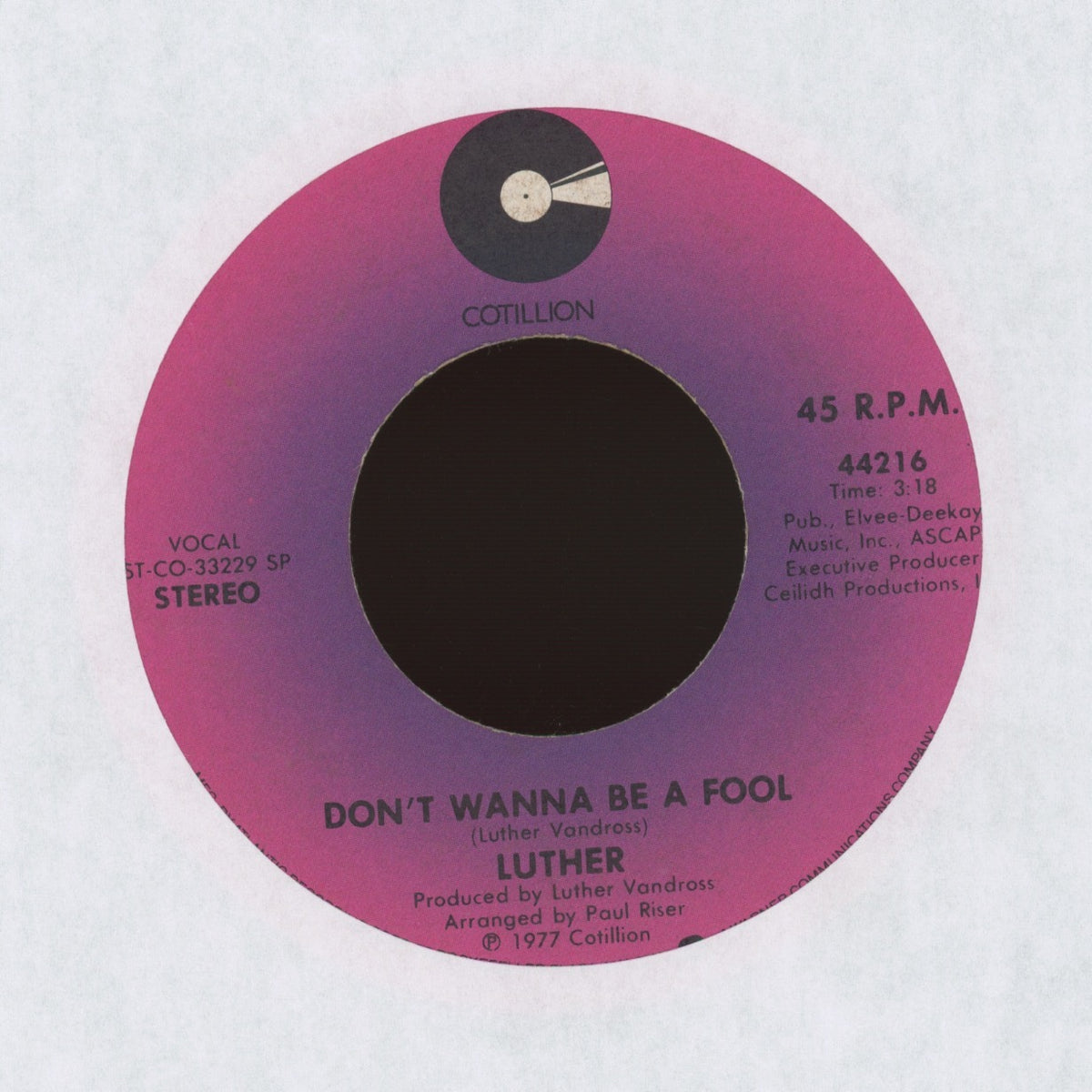 Luther - Don't Wanna Be A Fool on Cotillion Modern Soul 45