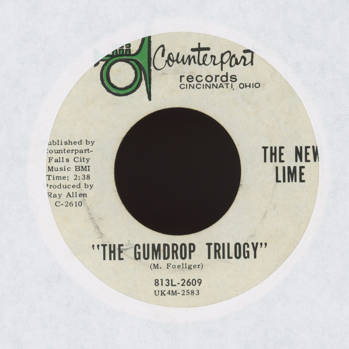 The New Lime - Ain't Got No Soul / The Gumdrop Trilogy on Counterpart Records Garage 45