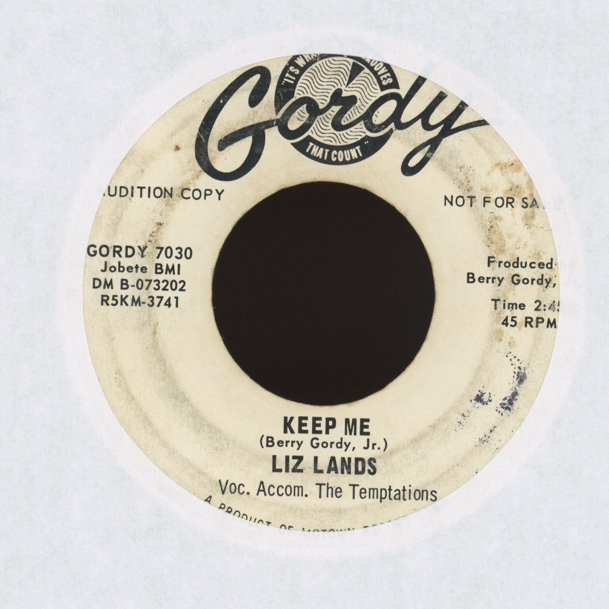 Liz Lands - Midnight Johnny on Gordy - Promo Northern Soul 45