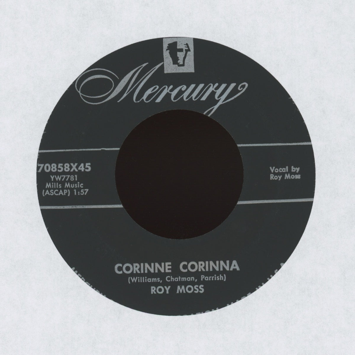 Roy Moss - Corinne Corinna on Mercury Rockabilly 45