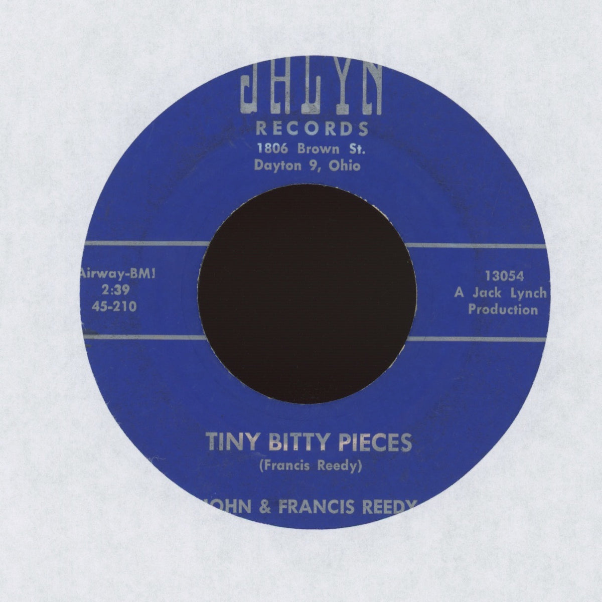 John And Francis Reedy - Quit Kicking My Dog Around on Jalyn Records Hillbilly Bop 45