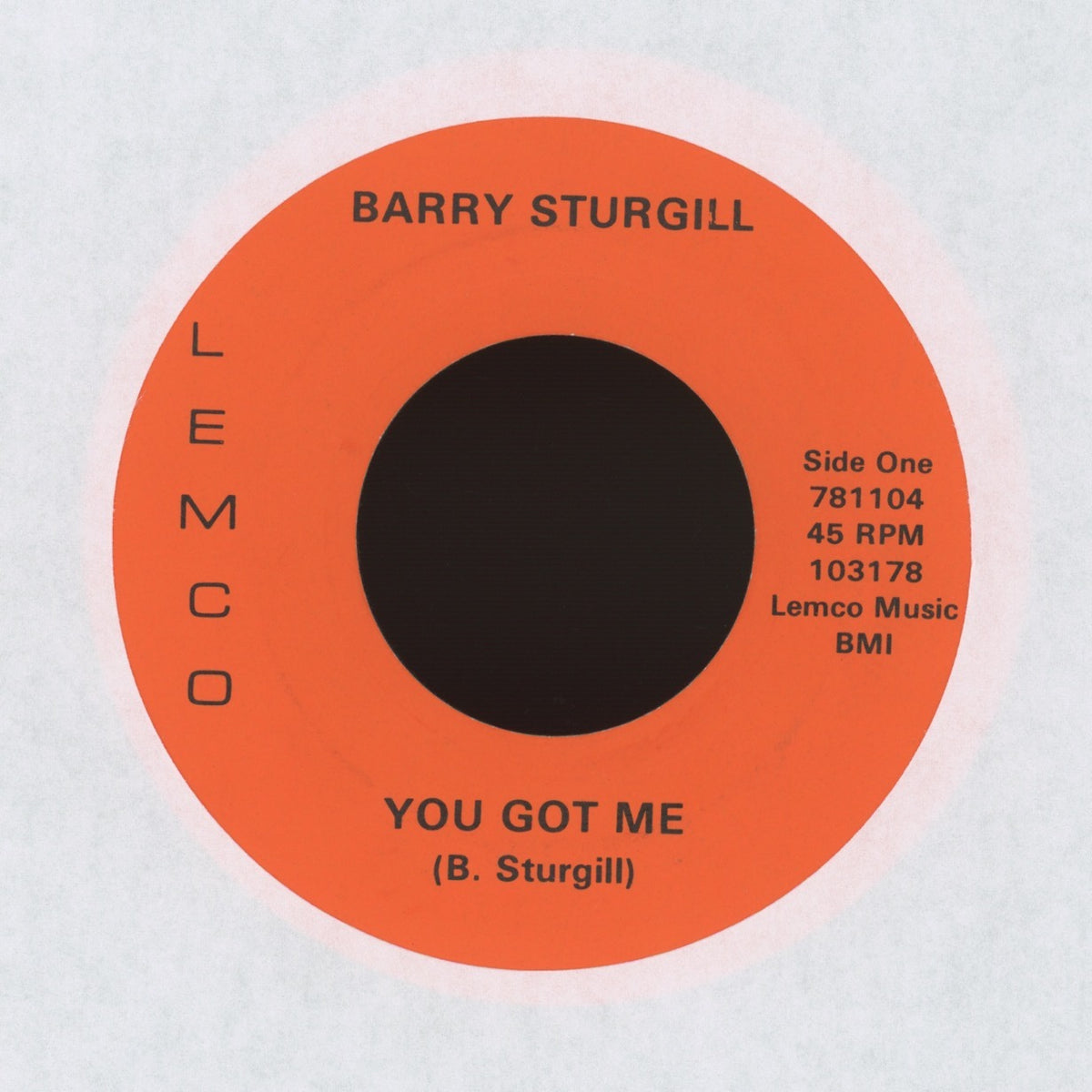 Barry Sturgill - You Got Me on Lemco Funk Soul Rock 45