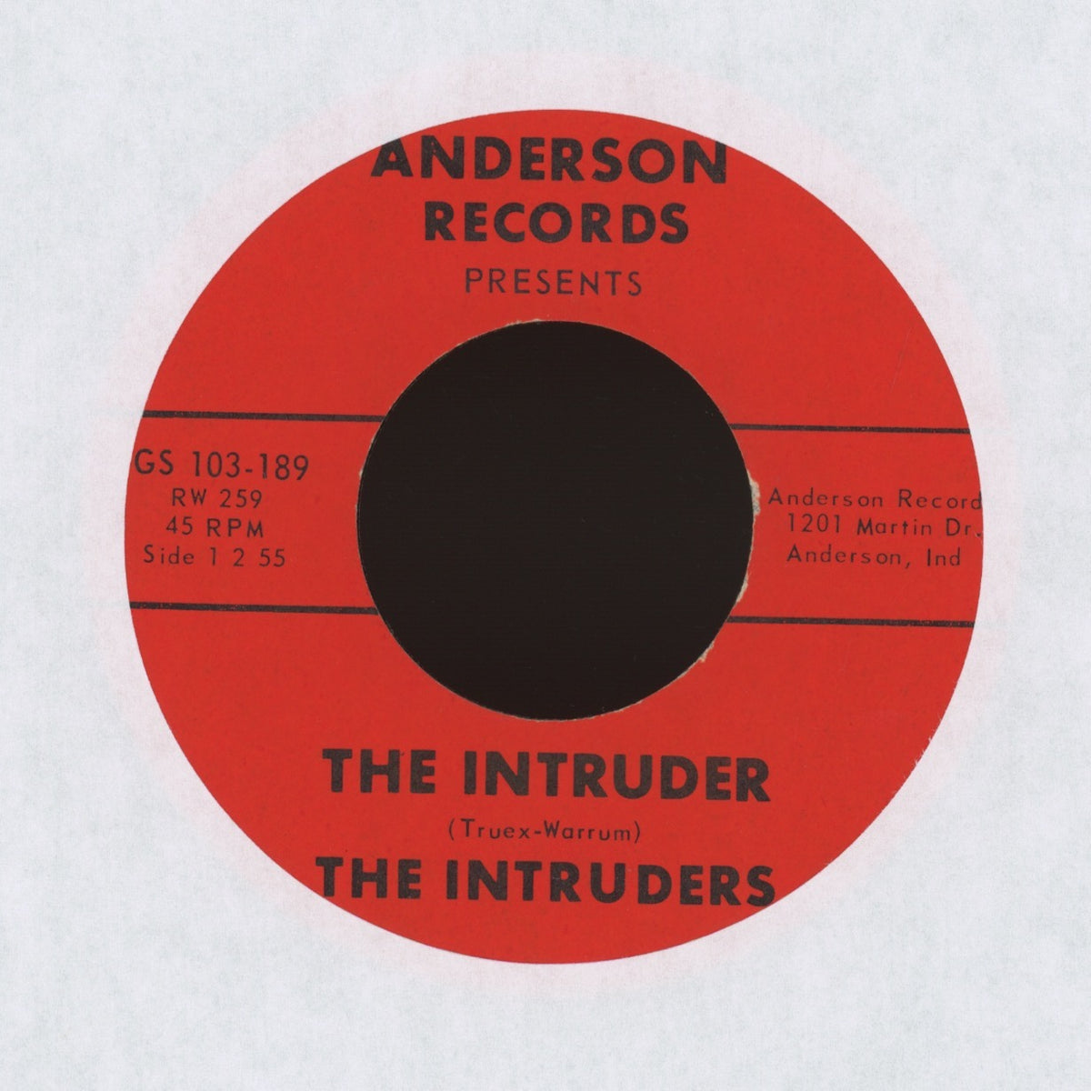The Intruders - The Intruder on Anderson Records Instro Surf 45