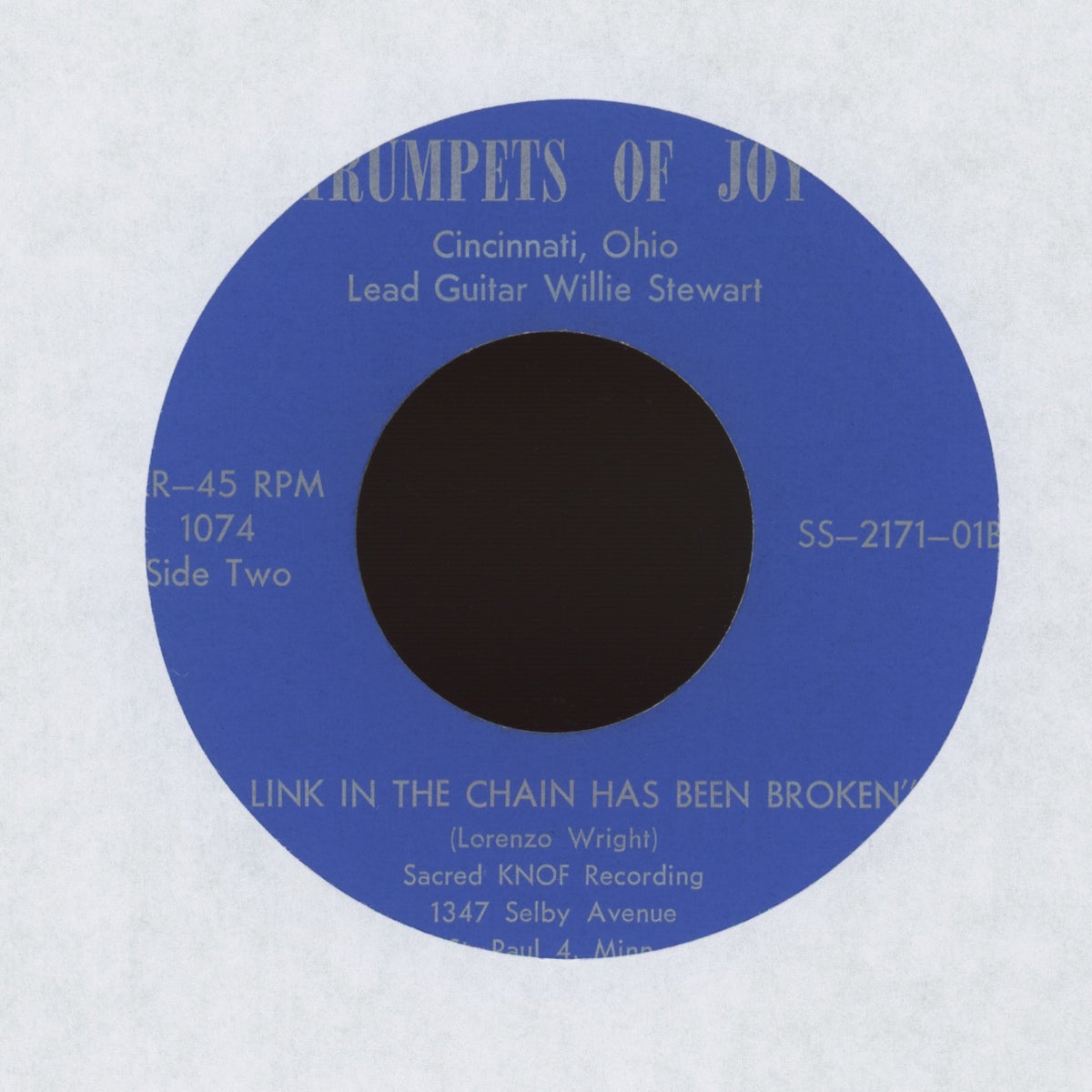 The Trumpets Of Joy - The News That Shook The Nation on Sacred Knof Recordings Gospel 45
