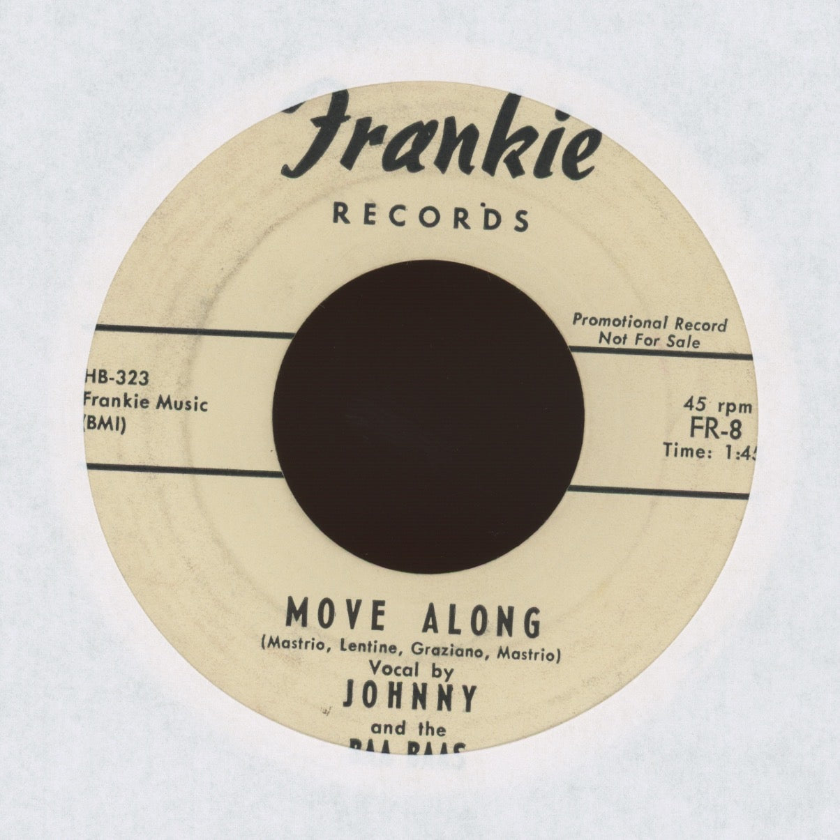 Johnny And The Baa Baas - I Just Can't Sleep on Frankie Promo R&B Rocker 45