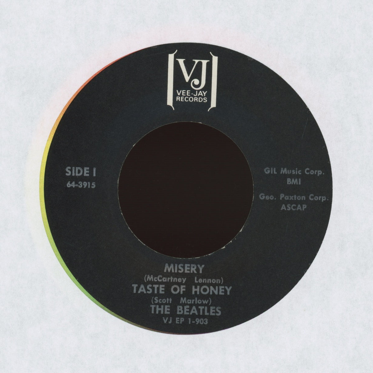 The Beatles - Souvenir Of Their Visit To America on Vee Jay Records Rock 45 EP With Picture Cover