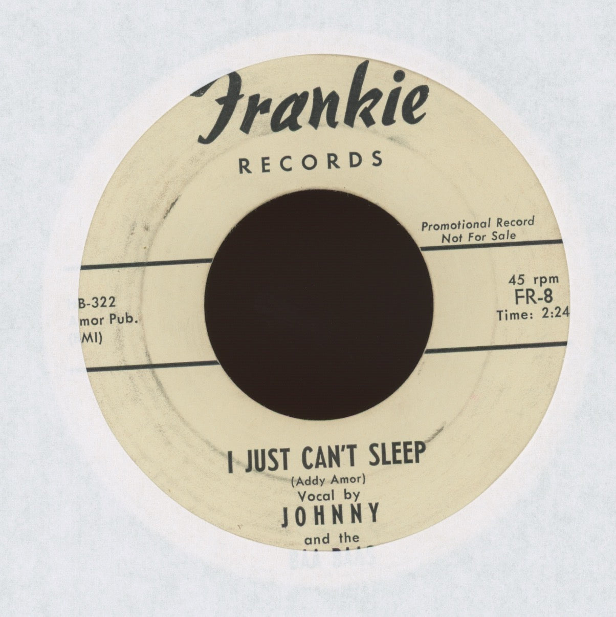 Johnny And The Baa Baas - I Just Can't Sleep on Frankie Promo R&B Rocker 45