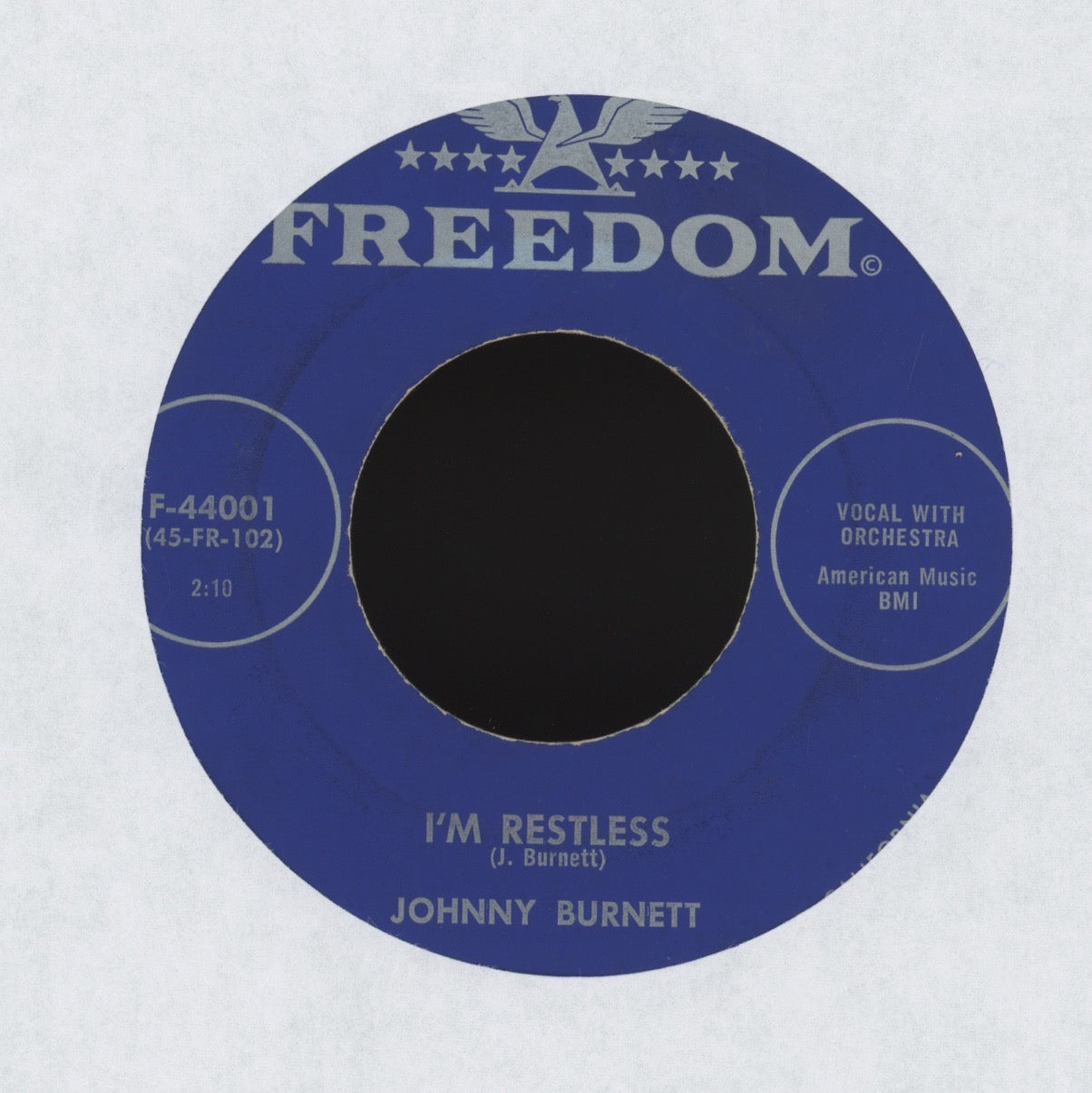 Johnny Burnette - Kiss Me on Freedom Rockabilly 45