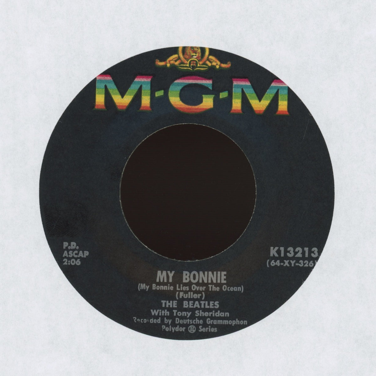 The Beatles With Tony Sheridan - My Bonnie on MGM Records Rock 45 With Picture Sleeve