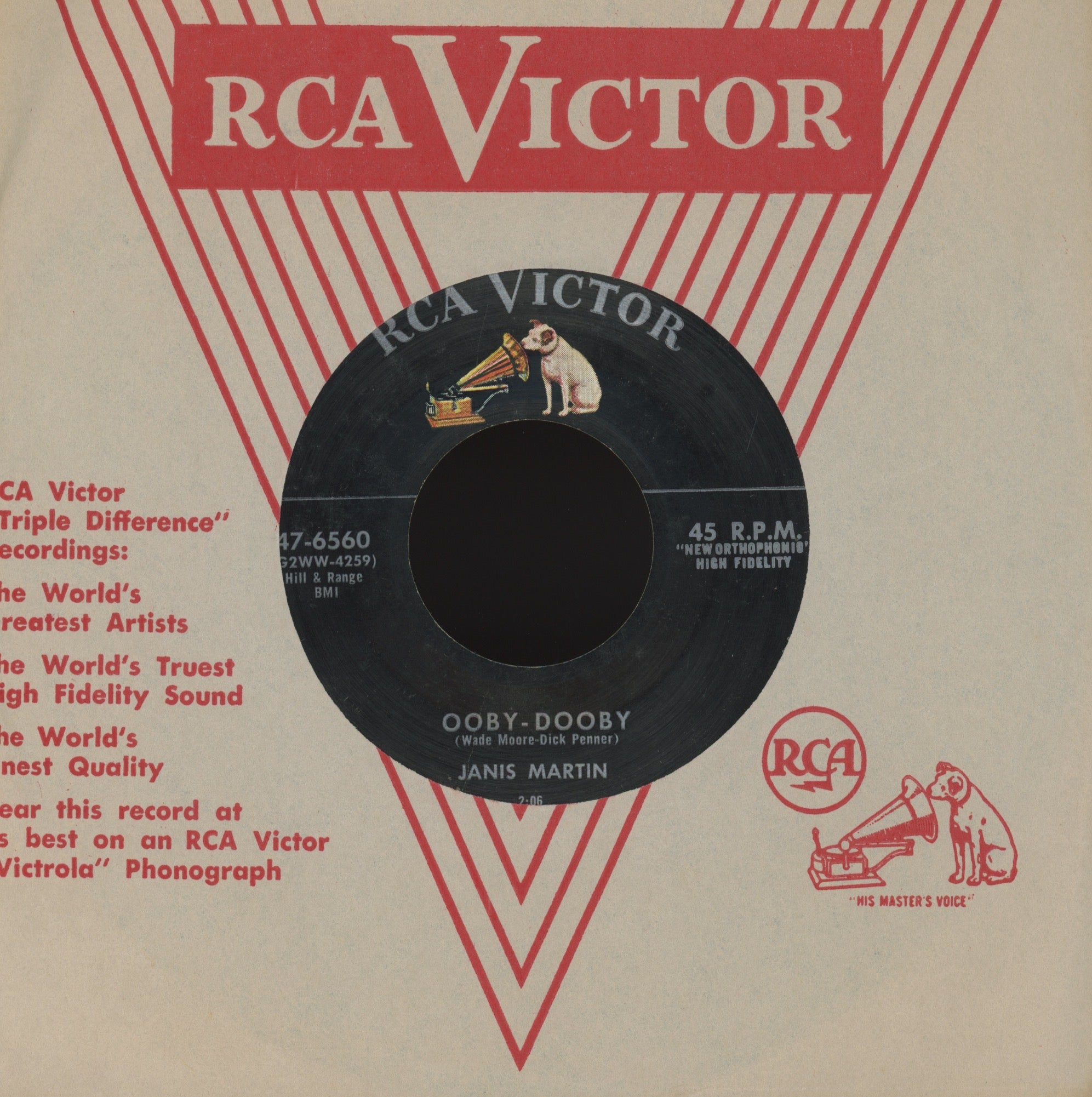 Janis Martin - Ooby-Dooby on RCA Rockabilly 45