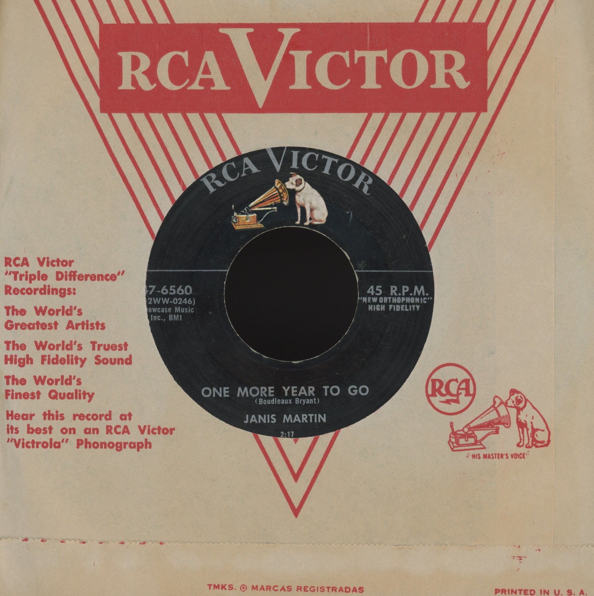 Janis Martin - Ooby-Dooby on RCA Rockabilly 45