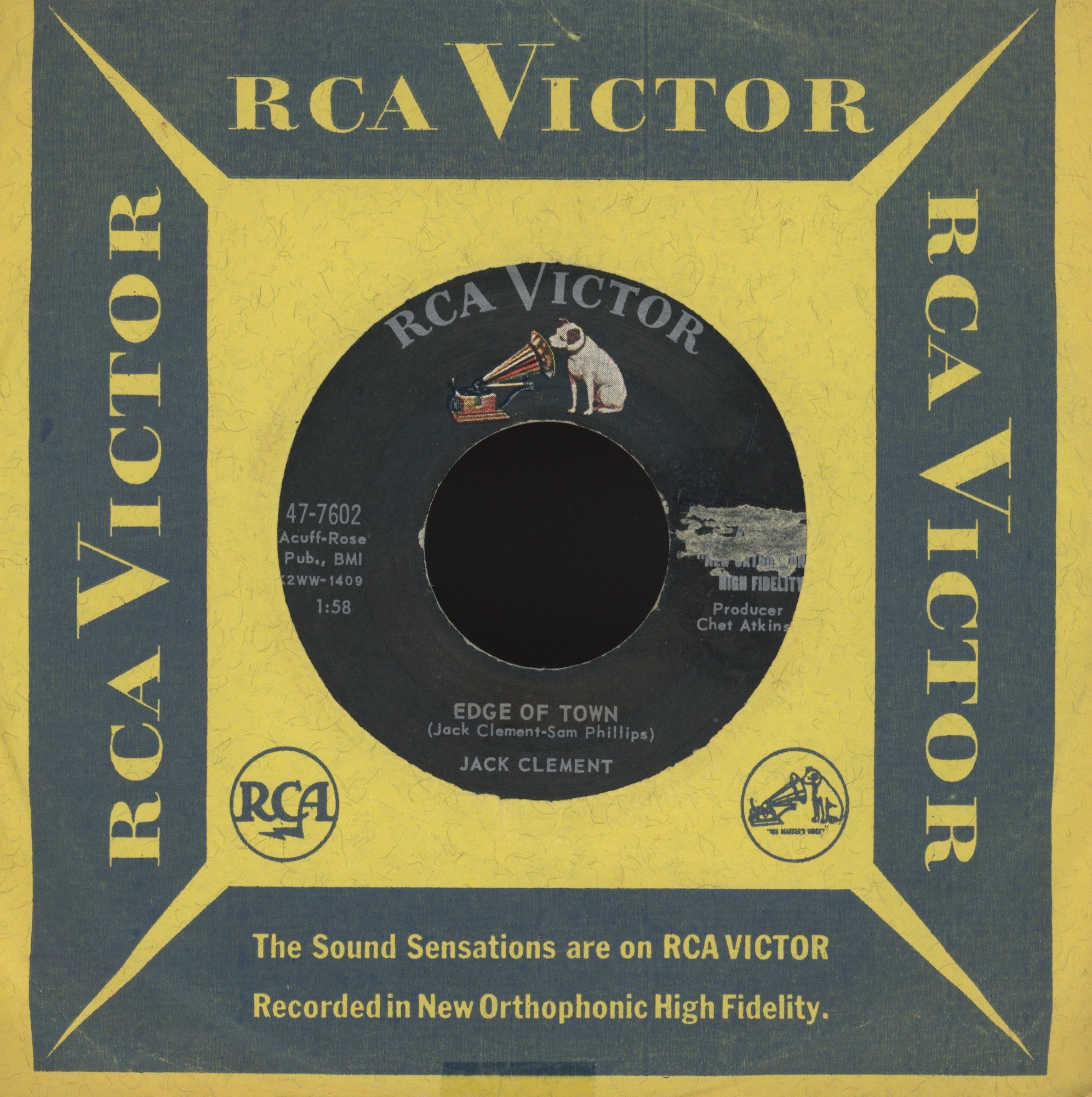 Jack Clement - Whole Lotta Lookin' on RCA Rockabilly Bop 45