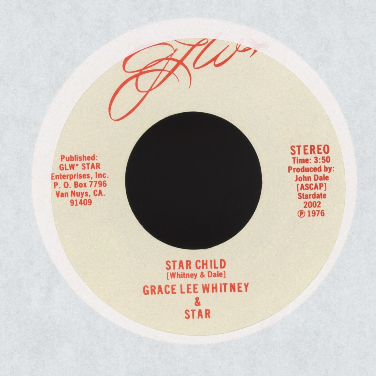 Grace Lee Whitne & Star - Disco Trekin' on GLW Disco Funk 45 With Picture Sleeve
