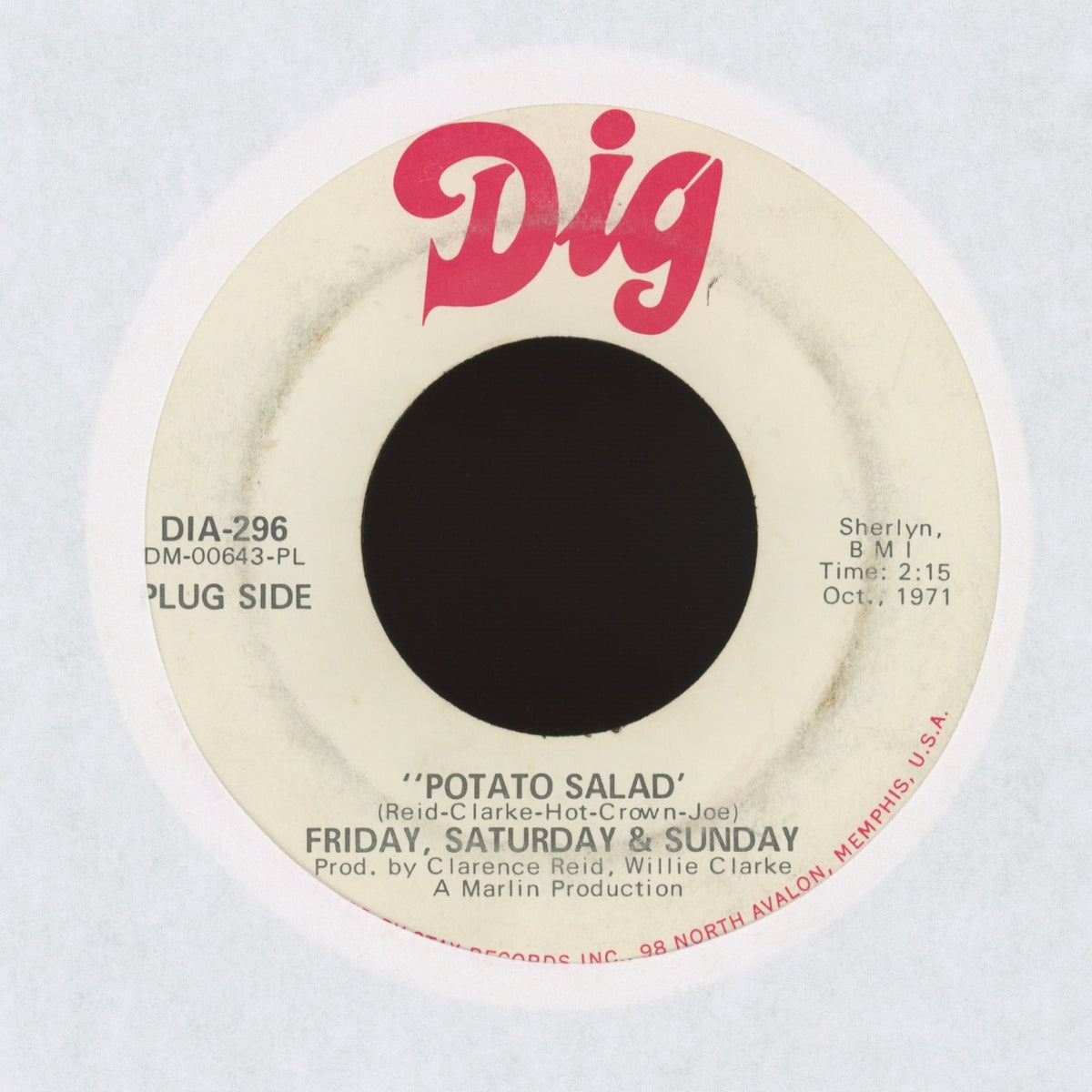 Friday, Saturday & Sunday - There Must Be Something on Dig - Promo Crossover Soul Funk 45