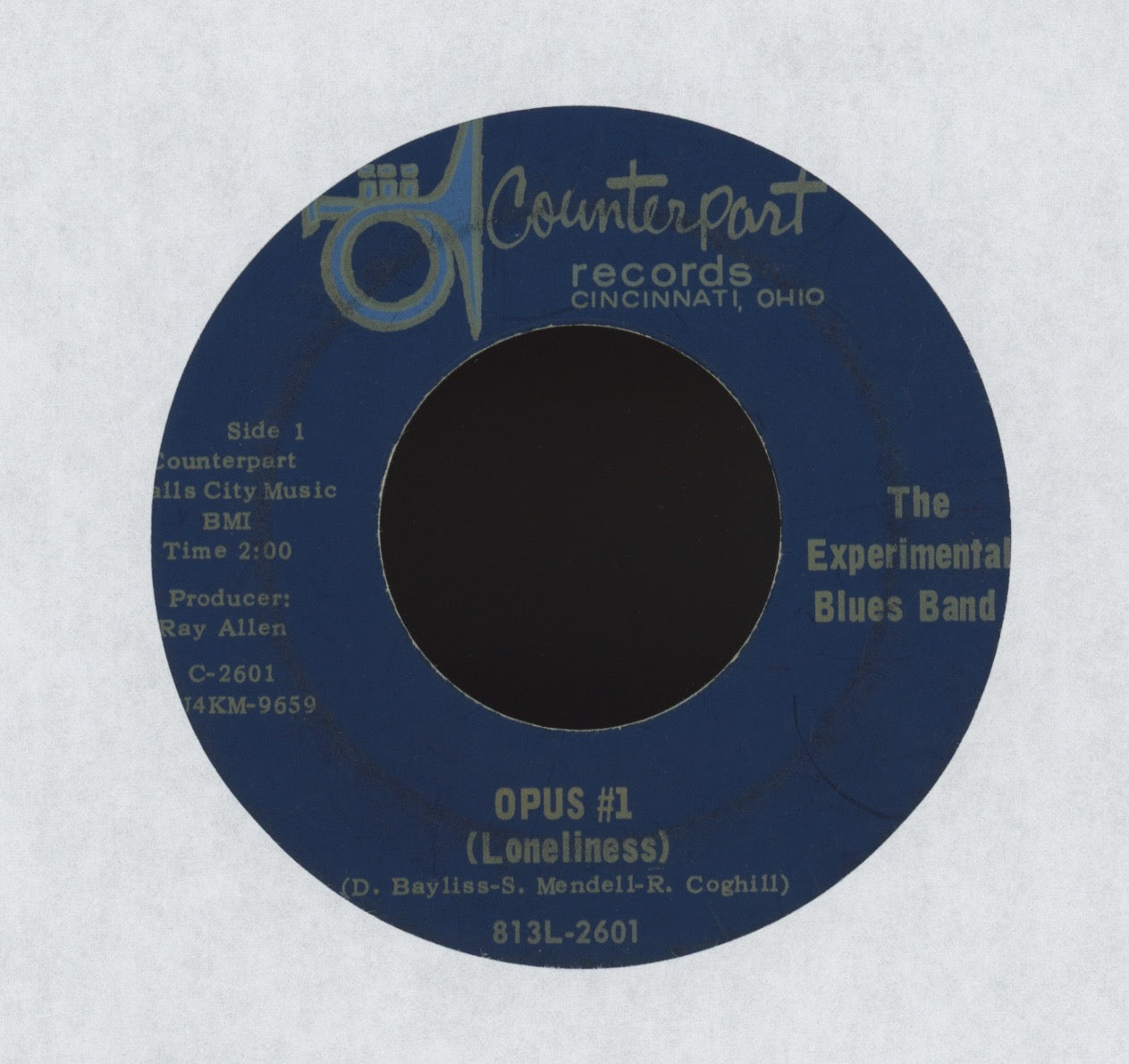The Experimental Blues Band - Opus #1 (Loneliness) / Fifty Miles Back on Counterpart Garage Psych 45