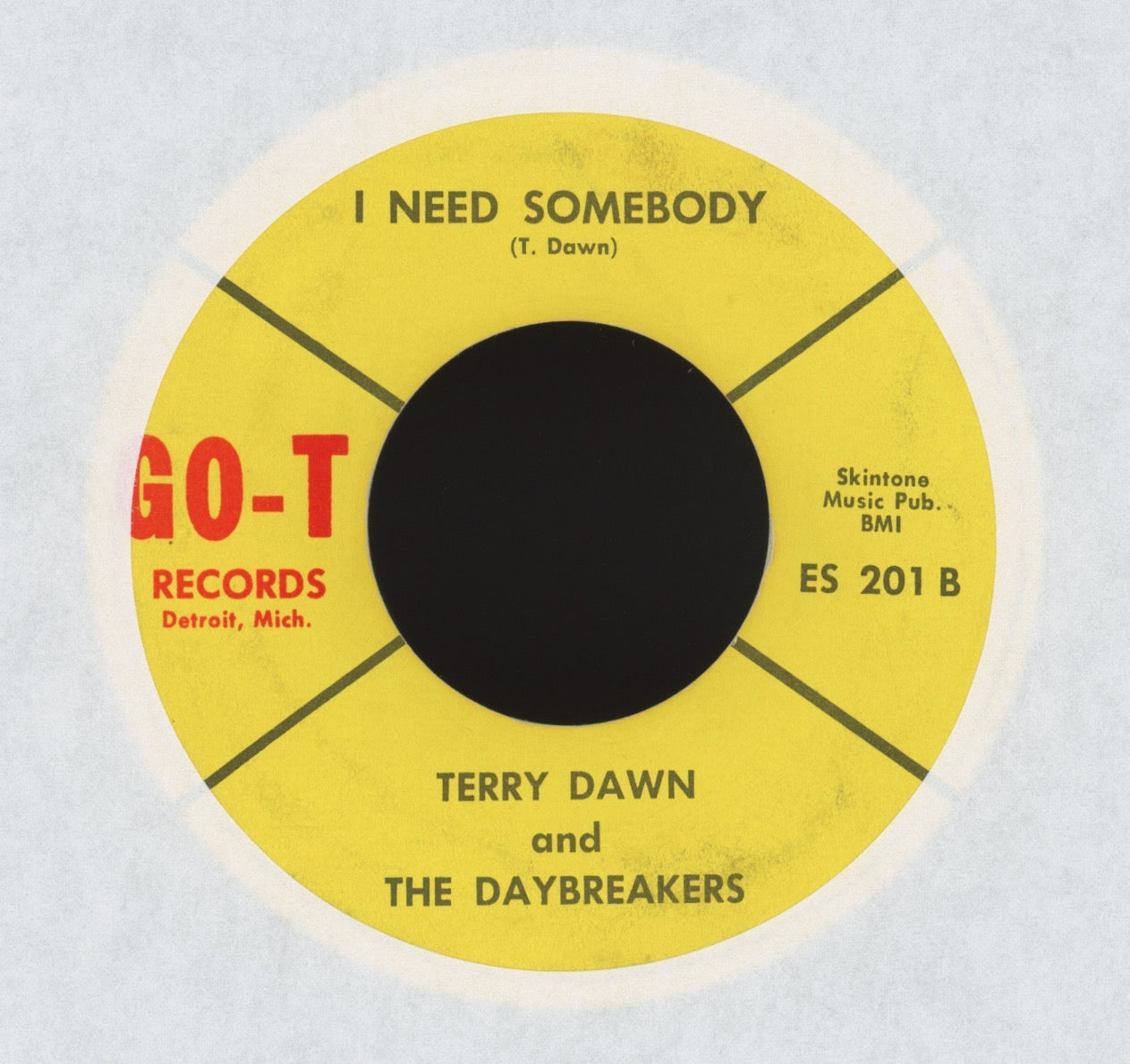 Terry Dawn And The Daybreakers - Rain Rain Rain /  I Need Somebody on Go-T Garage 45