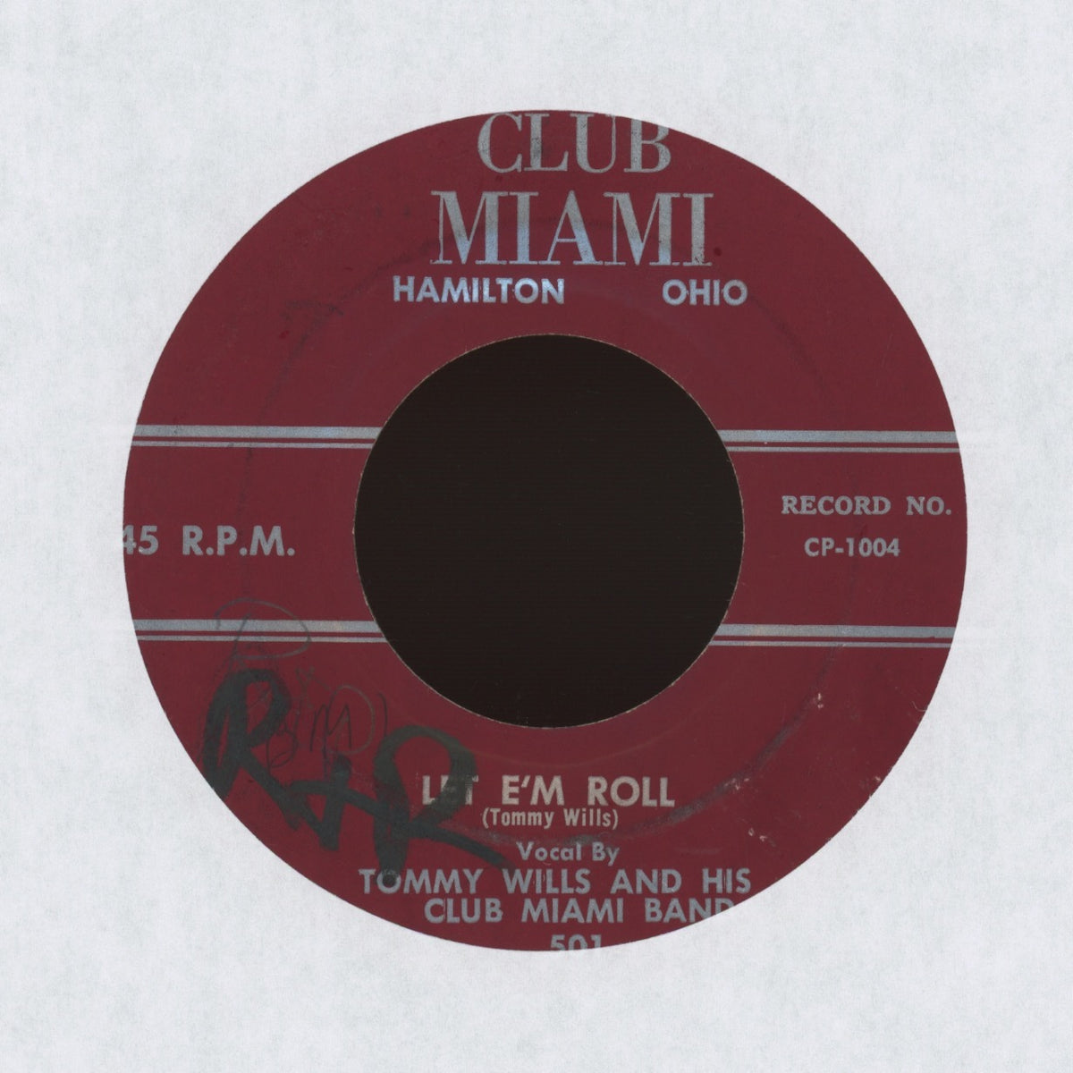 Tommy Wills And His Club Miami Band - Let E'm Roll on Club Miami R&B Jump Blues 45