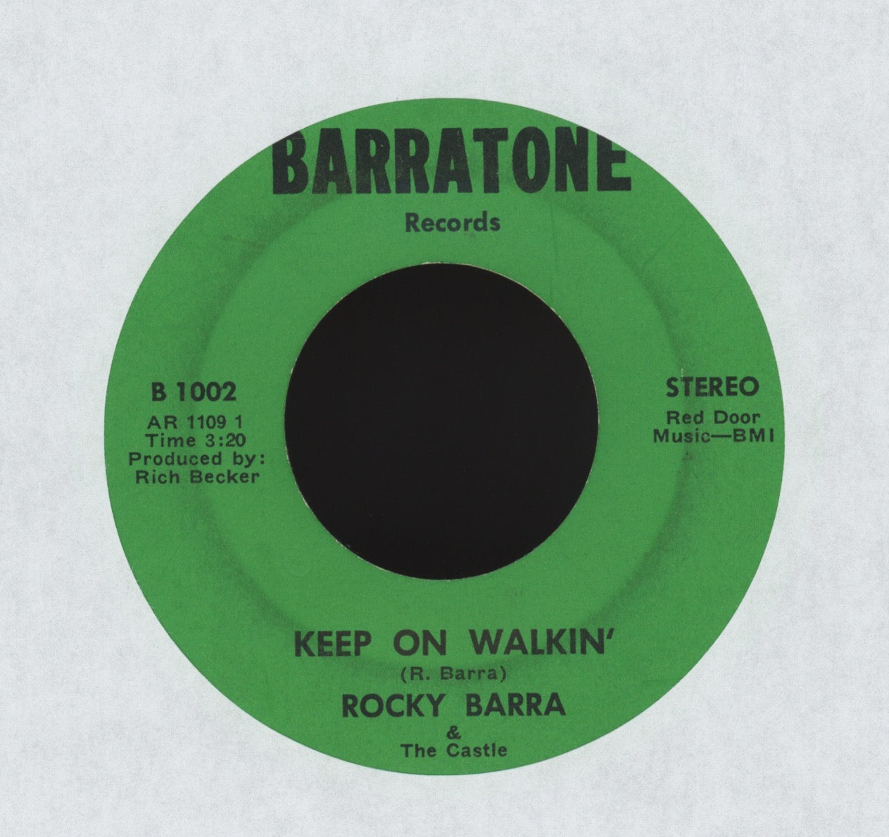 Rocky Barra & The Castle - Keep On Walkin' on Barratone Mod Rock 45