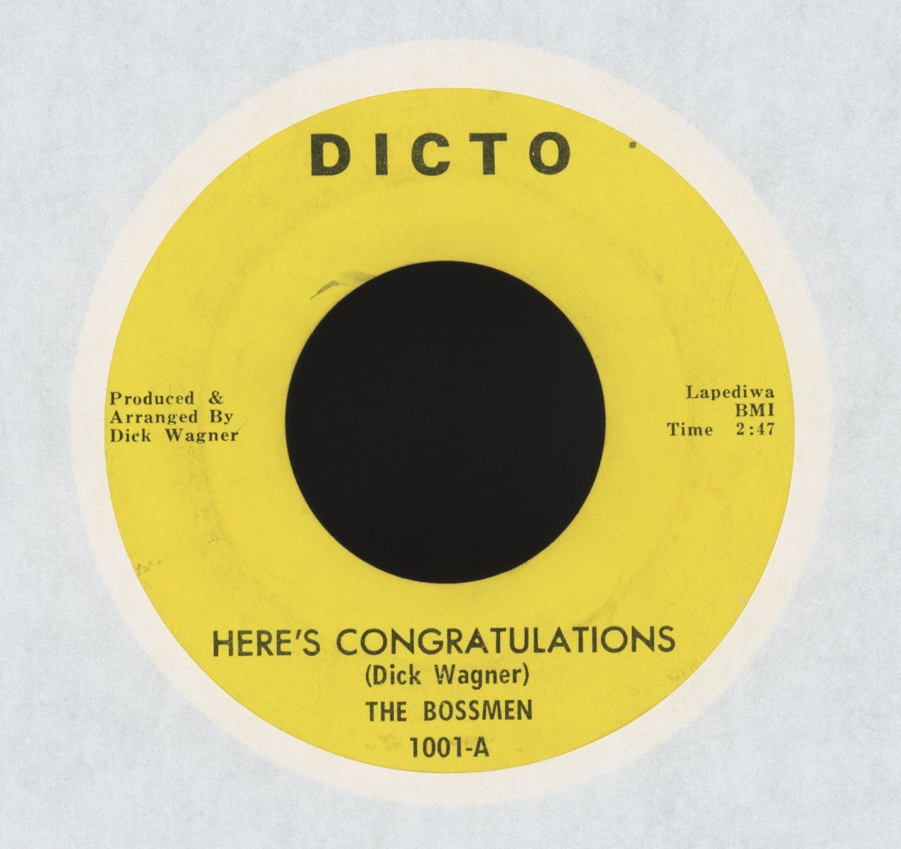 The Bossmen - Here's Congratulations on Dicto Garage 45