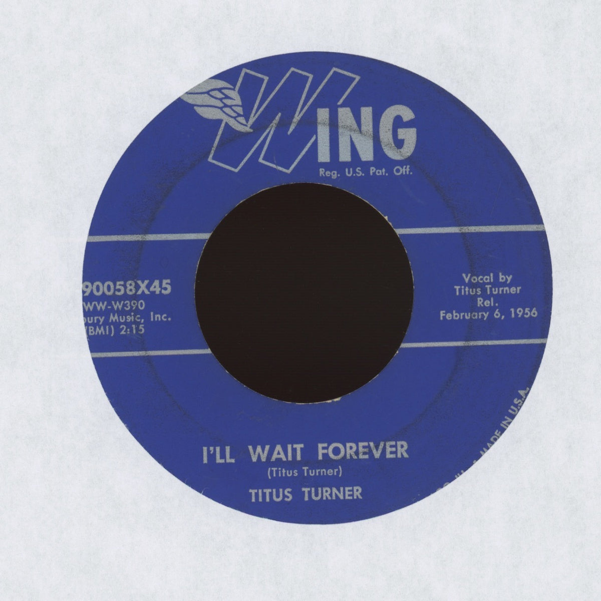 Titus Turner - Get On The Right Track Baby on Wing Records R&B 45