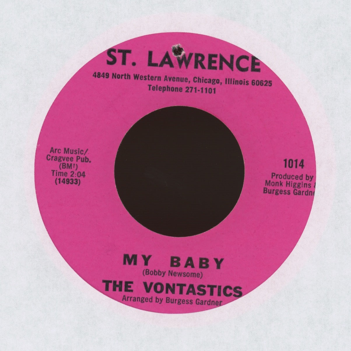 The Vontastics - Day Tripper / My Baby on St. Lawrence Northern Soul 45