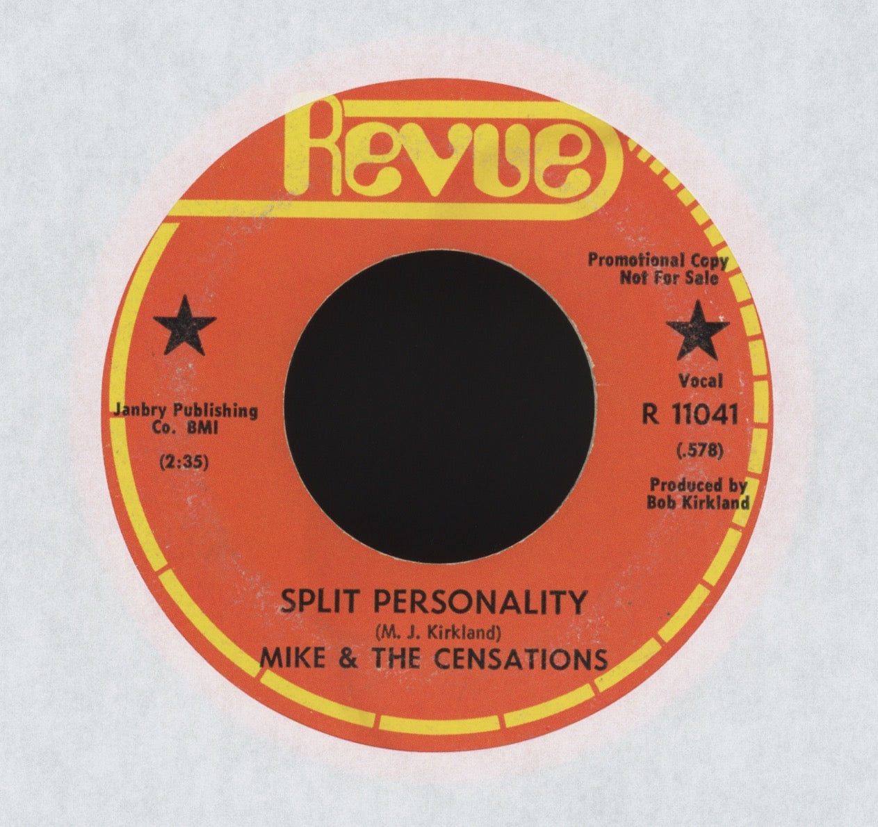 Mike & The Censations - Split Personality on Revue Promo Soul Funk 45