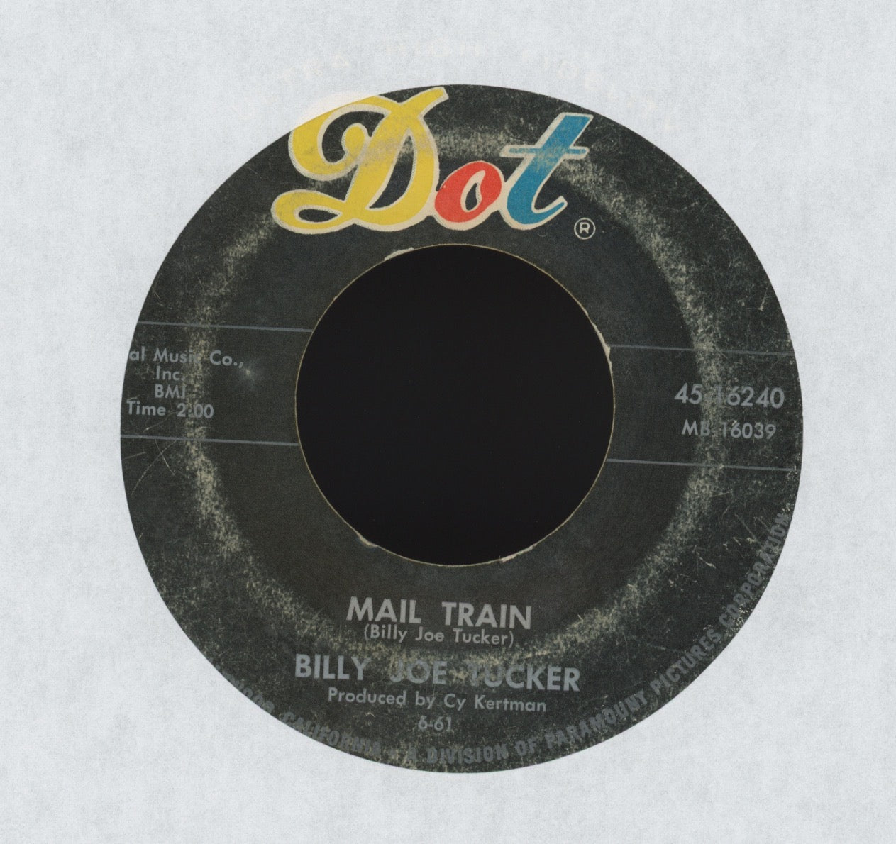 Billy Joe Tucker - Boogie Woogie Bill on Dot Rockabilly 45