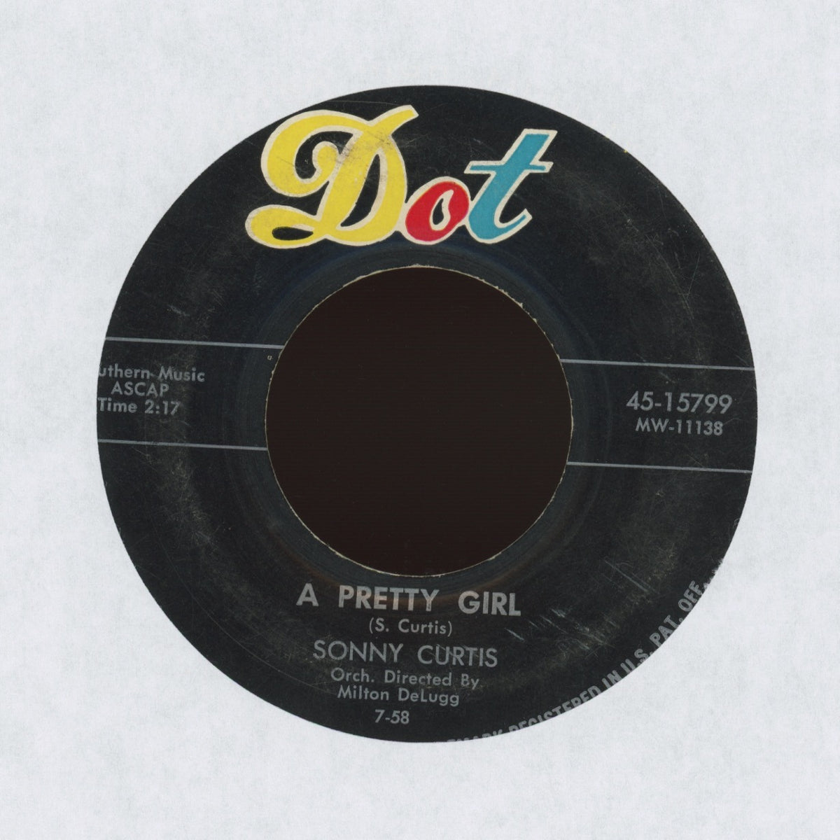 Sonny Curtis - A Pretty Girl on Dot Records Rockabilly 45
