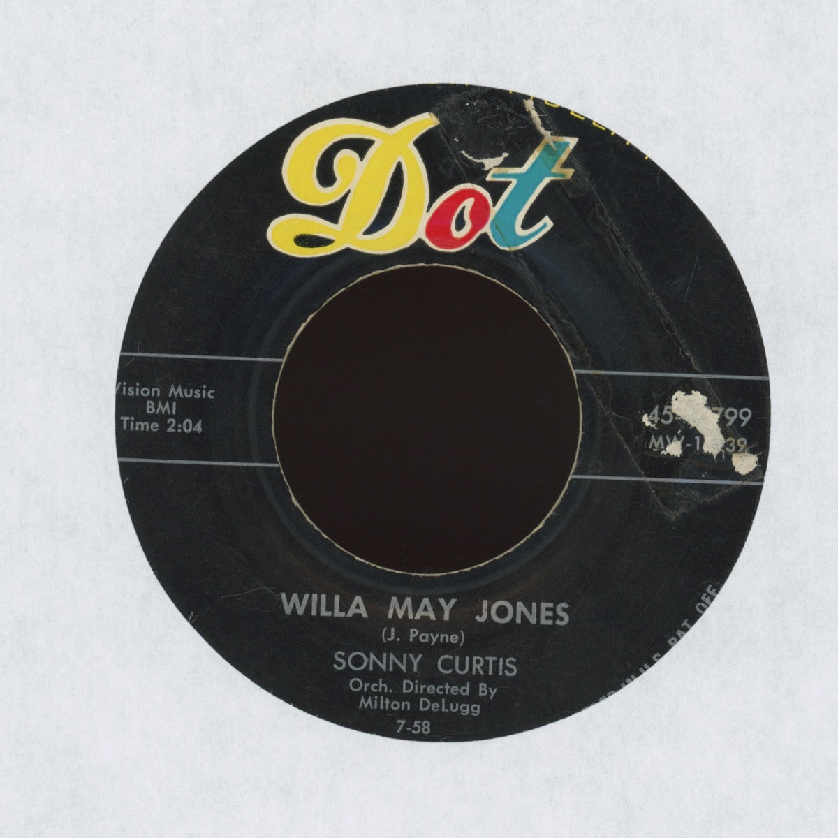Sonny Curtis - A Pretty Girl on Dot Records Rockabilly 45