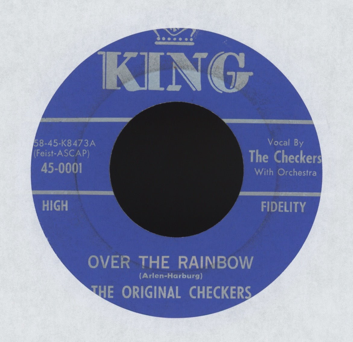 The Checkers - Over The Rainbow on King R&B Doo Wop 45