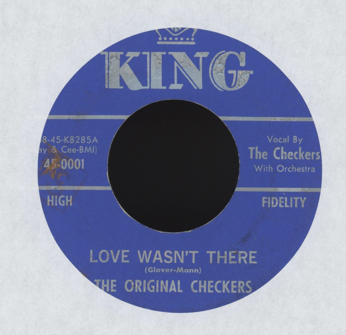 The Checkers - Over The Rainbow on King R&B Doo Wop 45