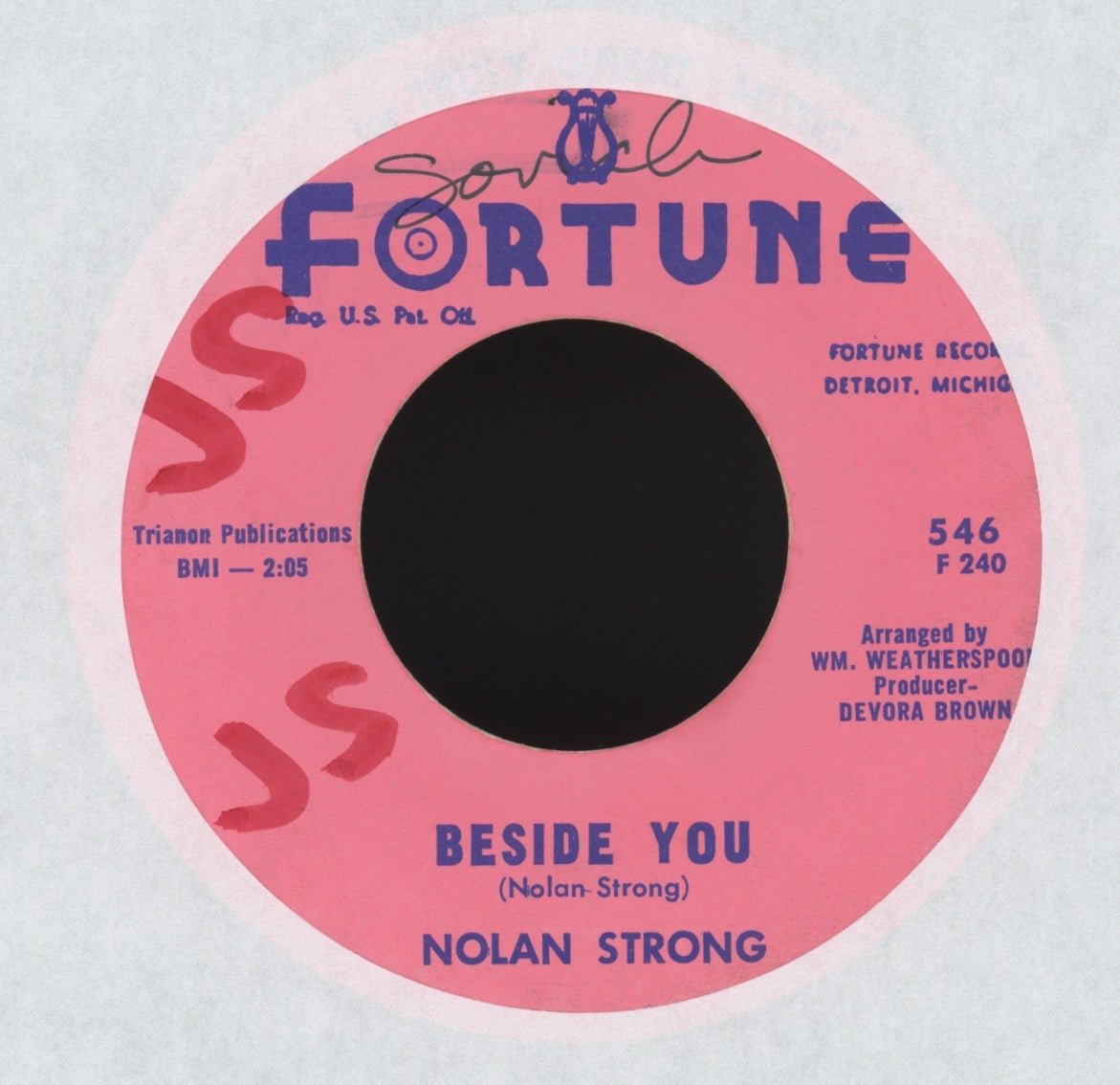 Nolan Strong - Mind Over Matter (I'm Gonna Make You Mine) on Fortune R&B Doo Wrop 45