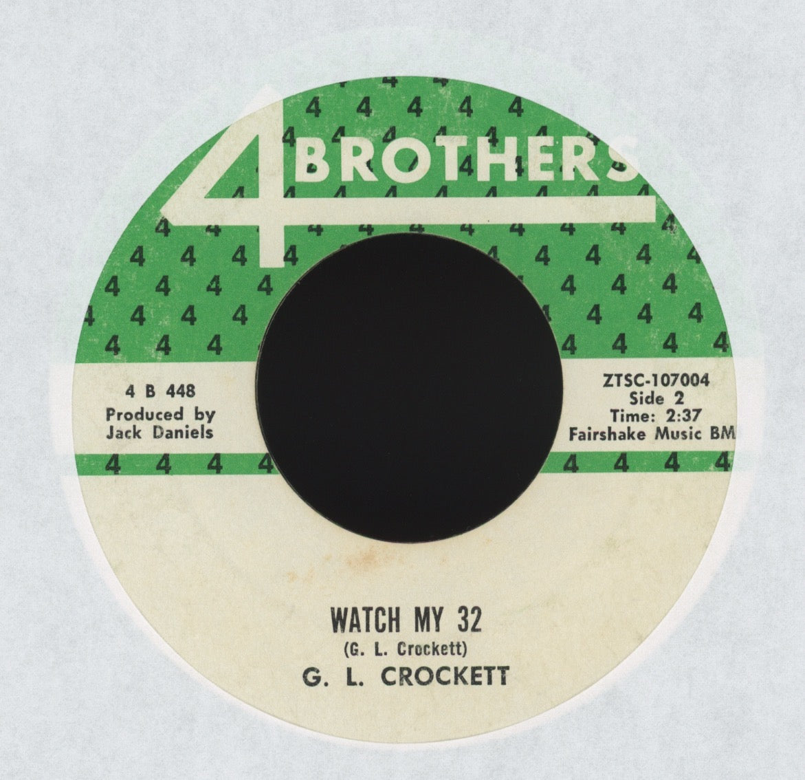 G.L. Crockett - Watch My 32 on 4 Brothers Funk 45
