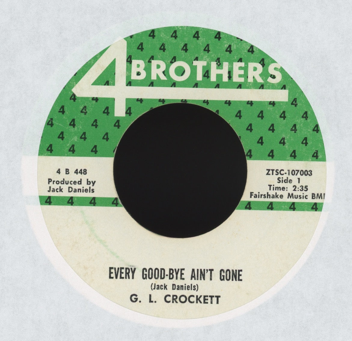 G.L. Crockett - Watch My 32 on 4 Brothers Funk 45